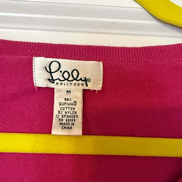 EUC Vintage Lilly Pulitzer Pink Cardigan Sweater - Picture 4 of 6